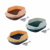 cat litter box sets with different colors and a matching scoop